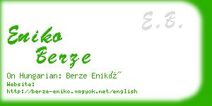 eniko berze business card